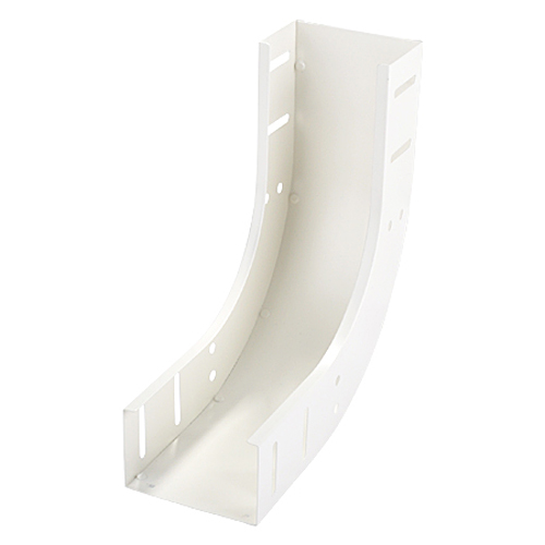 Steigestück 90° vertikal pulverbeschichtet weiß matt 200 mm