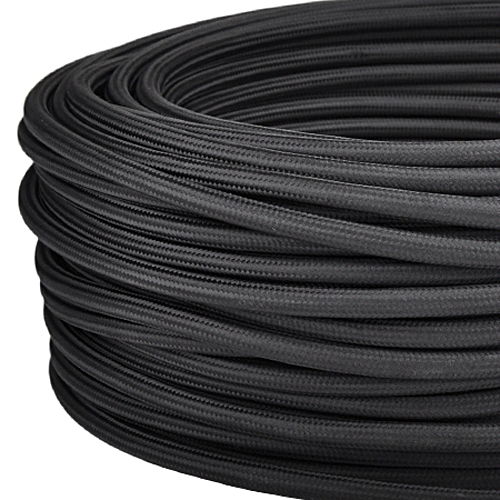 Produktbild von Textilkabel Stoffkabel 3x1,5 mm² schwarz