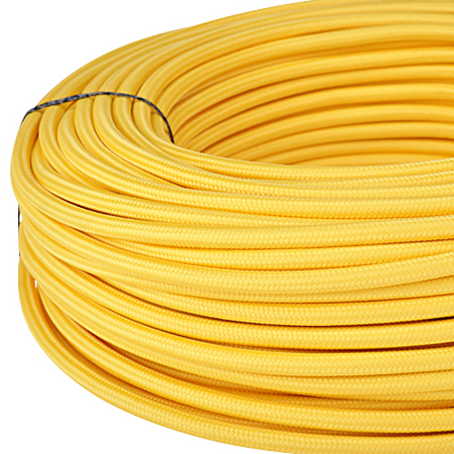 Textilkabel Stoffkabel 3x0,75 mm² gelb