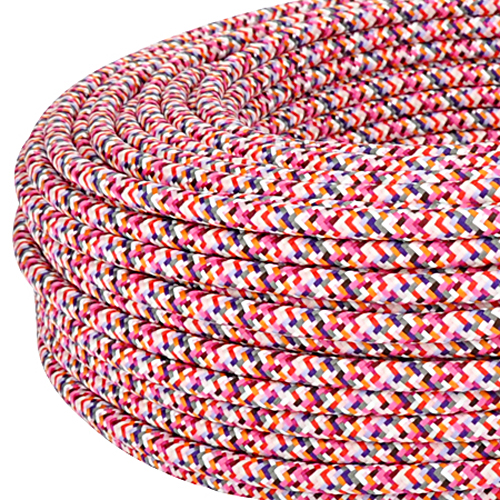 Produktbild von Textilkabel Stoffkabel 3x0,75 mm² Pixel pink