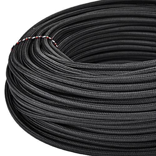 Textilkabel Stoffkabel 3x0,75 mm² schwarz