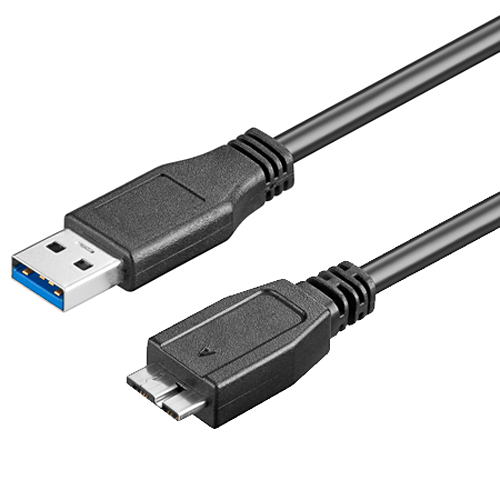 USB 3.0 Kabel A-Stecker, Micro B-Stecker schwarz