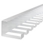 Schreibtisch Kabelwanne Metall 60x80 mm weiß 1,46 m