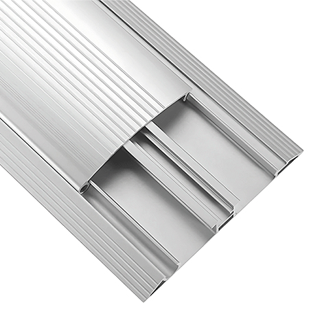 Alu Kabelbrücke Fussboden Kabelkanal trittfest flach 19,5x135 mm