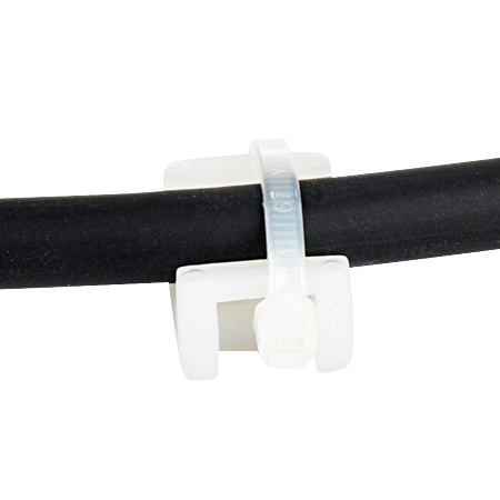 Befestigungssockel mit Sattel für Kabelbinder 15x22 mm