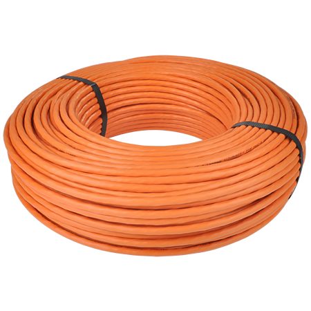 Cat.7 Netzwerkkabel Verlegekabel 1000 MHz S/FTP PIMF orange 100 m Ring