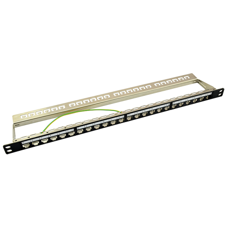 Keystone Patchpanel 24-Port 0,5 HE Patchfeld schwarz