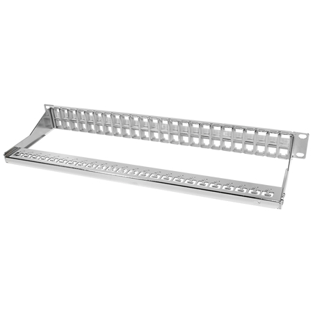 Keystone Patchpanel 48-Port Patchfeld lichtgrau