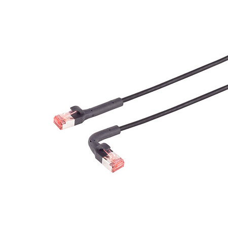 Patchkabel RJ45 Cat.6a Flex 360° variabler Winkel schwarz