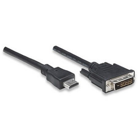 TECHly HDMI DVI-D Anschlusskabel / Monitorkabel schwarz 1 m