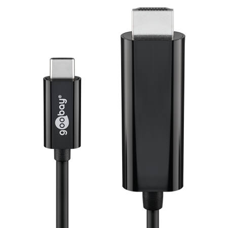 USB-C auf HDMI Stecker Adapterkabel 1,8 m schwarz