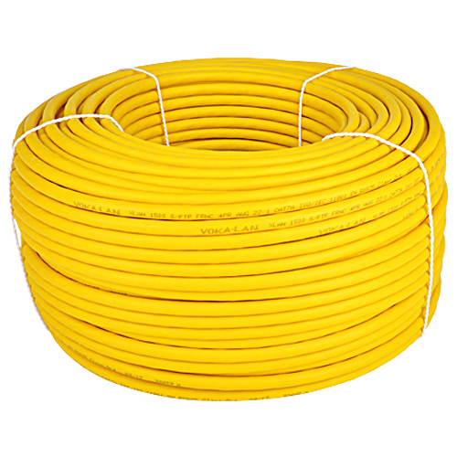 Cat.7a Netzwerkkabel Verlegekabel 1500 MHz S/FTP PIMF gelb 50 m