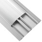 Alu Kabelbrücke Fussboden Kabelkanal trittfest flach 19,5x135 mm