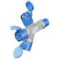 Camping Adapter CEE-Stecker auf 3x CEE-Kupplung