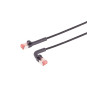 Patchkabel RJ45 Cat.6a Flex 360° variabler Winkel schwarz