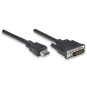 TECHly HDMI DVI-D Anschlusskabel / Monitorkabel schwarz