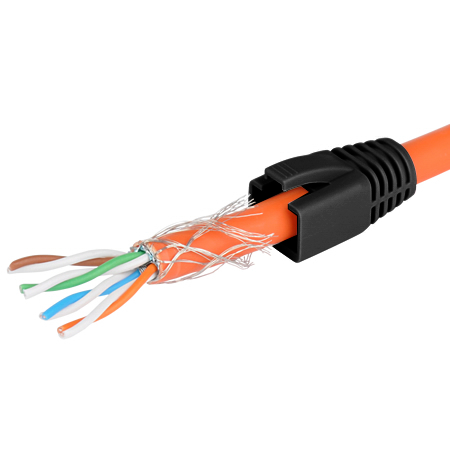 Crimpstecker RJ45 für starre Cat.7 Netzwerkkabel schwarz 10 Stück