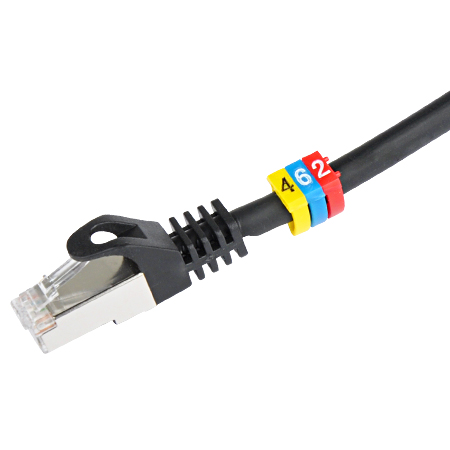 Kabelmarkierung Kabelmarker Clips 0-9 farbig 100-teilig
