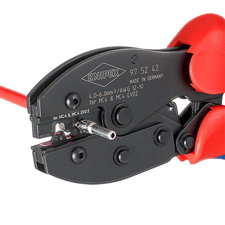 Knipex Solar Crimpzange für MC4 & MC4 Evo2 PV Stecker 4-6 mm²