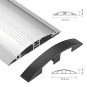 Alu Kabelbrücke Fussboden Kabelkanal trittfest flach 19,5x135 mm