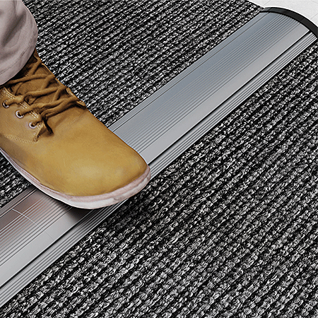 Alu Kabelbrücke Fussboden Kabelkanal trittfest flach 19,5x135 mm