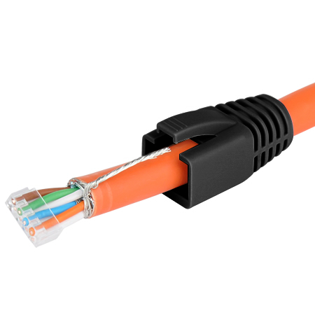 Crimpstecker RJ45 für starre Cat.7 Netzwerkkabel schwarz 1 Stück