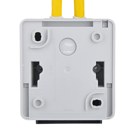 Netzwerkdose IP44 Outdoor Datendose Aufputz inkl. 2xRJ45 Keystone Cat.6a