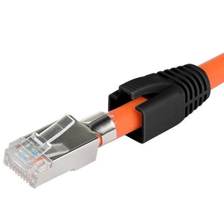 Crimpstecker RJ45 für starre Cat.7 Netzwerkkabel schwarz 50 Stück