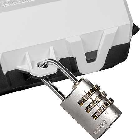 Steckerschutz Verriegelung abschließbare Box Mini SteckerSafe black & white